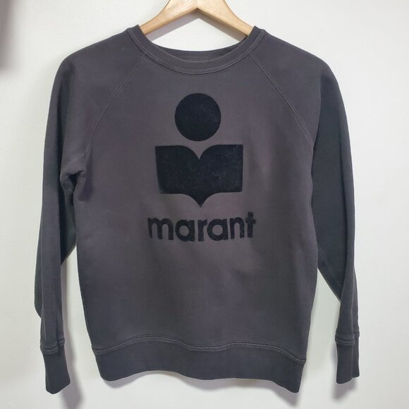 ISABEL ETOILE MARANT Milly MillyNY Sweatshirt Sweater Cotton Logo Women 36,Small - Picture 2 of 13